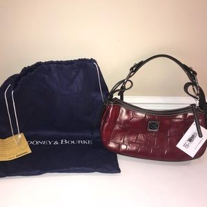 NWT Dooney & Bourke Croc Embossed Leather Bag